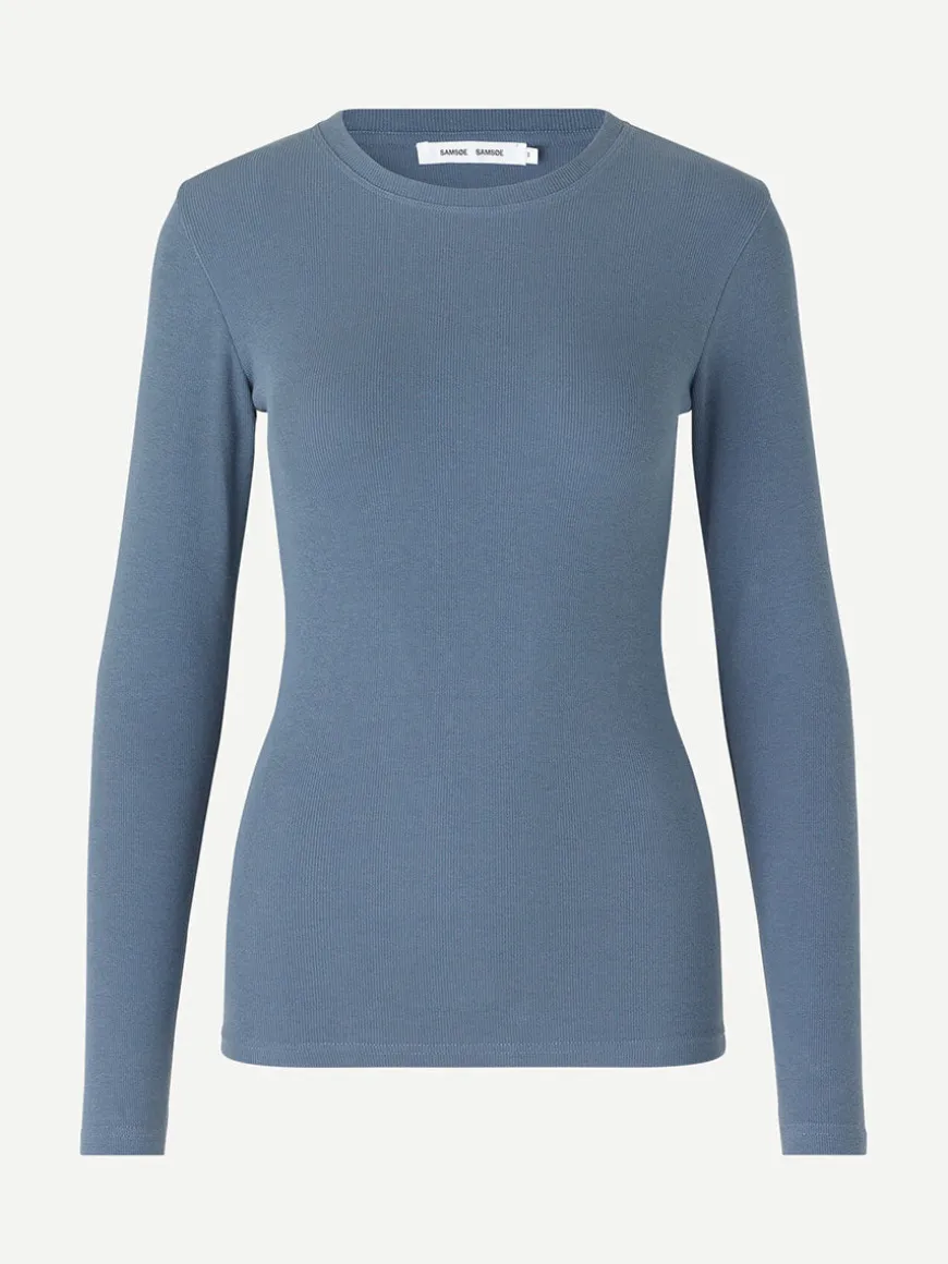 Alexa Long Sleeve Tee - China Blue