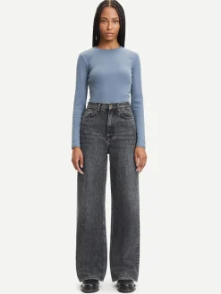 Alexa Long Sleeve Tee - China Blue