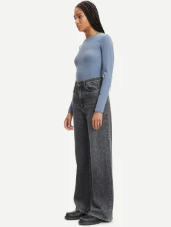 Alexa Long Sleeve Tee - China Blue
