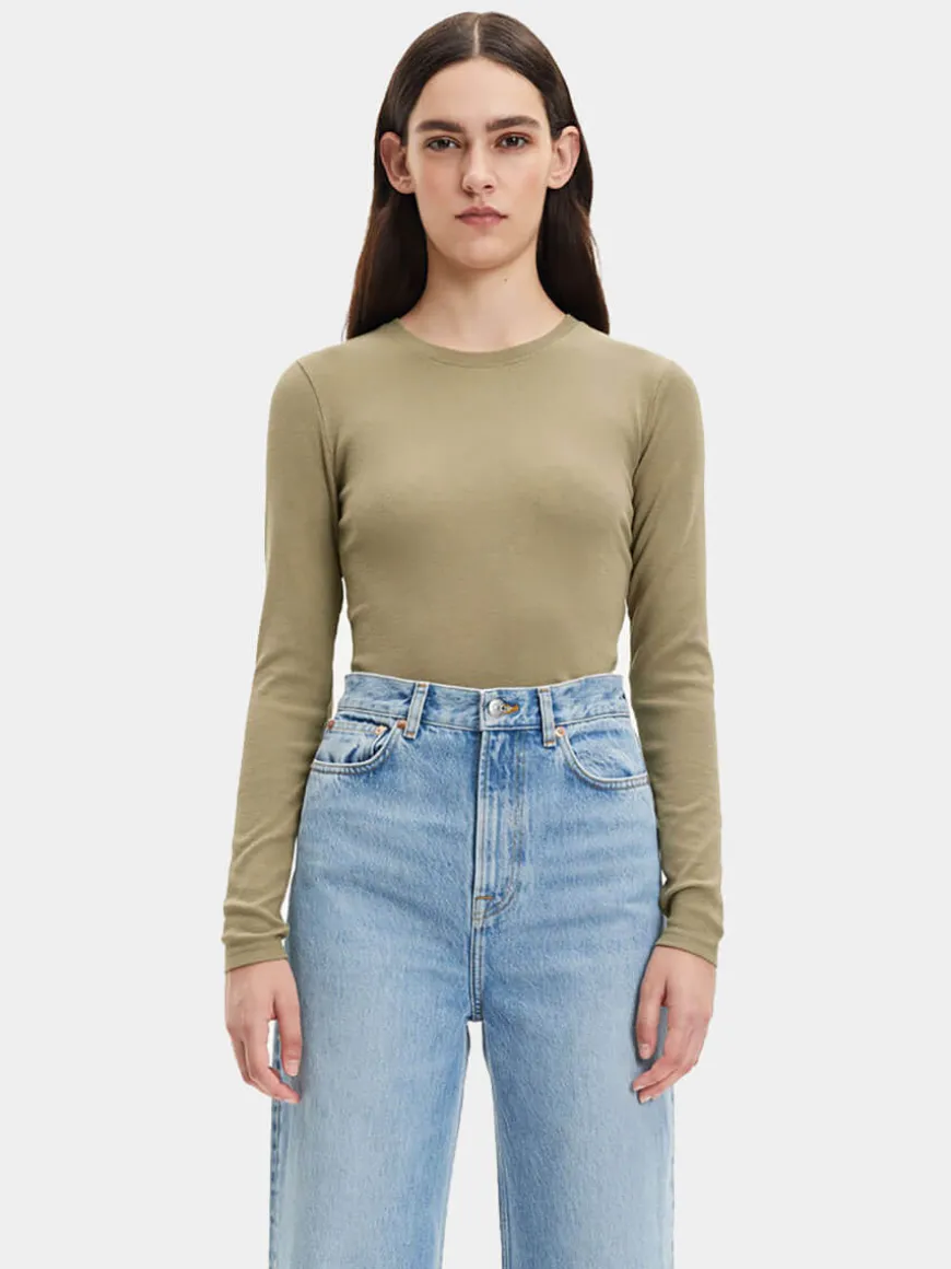 Alexa Long Sleeve Tee - Covert Green