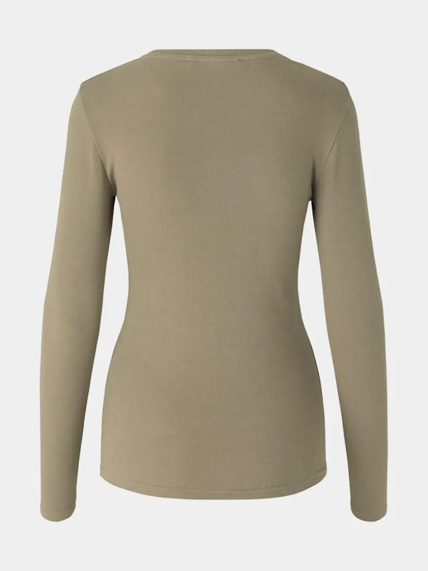 Alexa Long Sleeve Tee - Covert Green