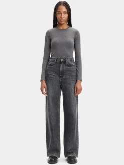 Alexa Long Sleeve Tee - Dark Grey Melange