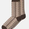 Alice Glitter Socks - Brown Sienna