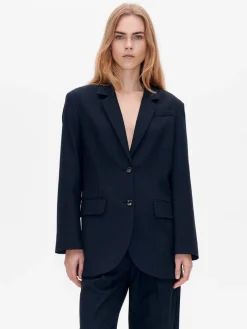 Bleona Blazer - Blackish Pinstripe