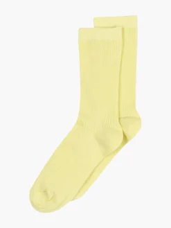 Cotton Rib Ankle Socks - Wax Yellow
