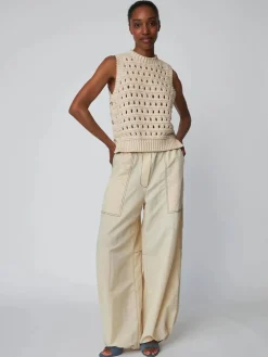Cotton Stitch Vest - Creme