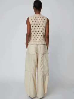 Cotton Stitch Vest - Creme