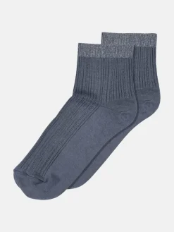 Darya Short Ankle Socks - Stone Blue