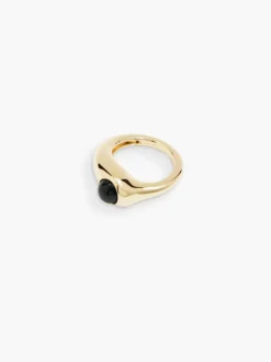 Dualism Black Onyx Ring - Gold