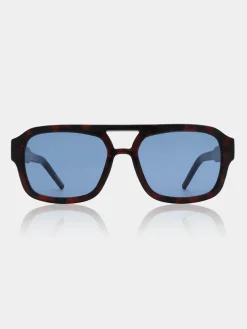 Kaya sunglasses - Demi Tortoise (Blue Lens)