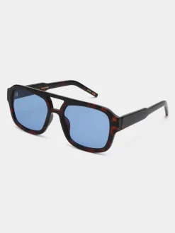 Kaya sunglasses - Demi Tortoise (Blue Lens)
