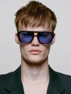 Kaya sunglasses - Demi Tortoise (Blue Lens)