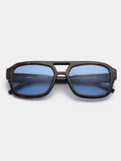 Kaya sunglasses - Demi Tortoise (Blue Lens)