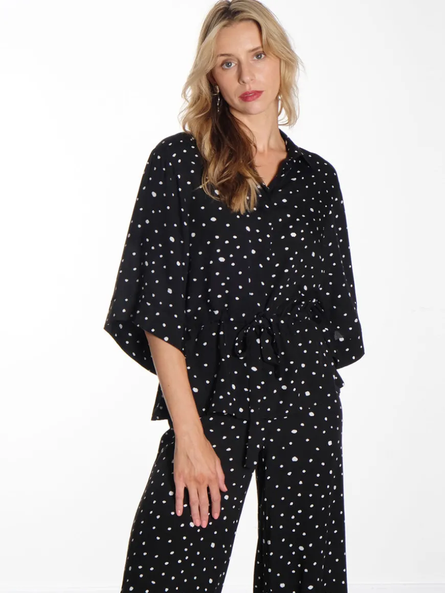Kris Trousers - Black & White Dots