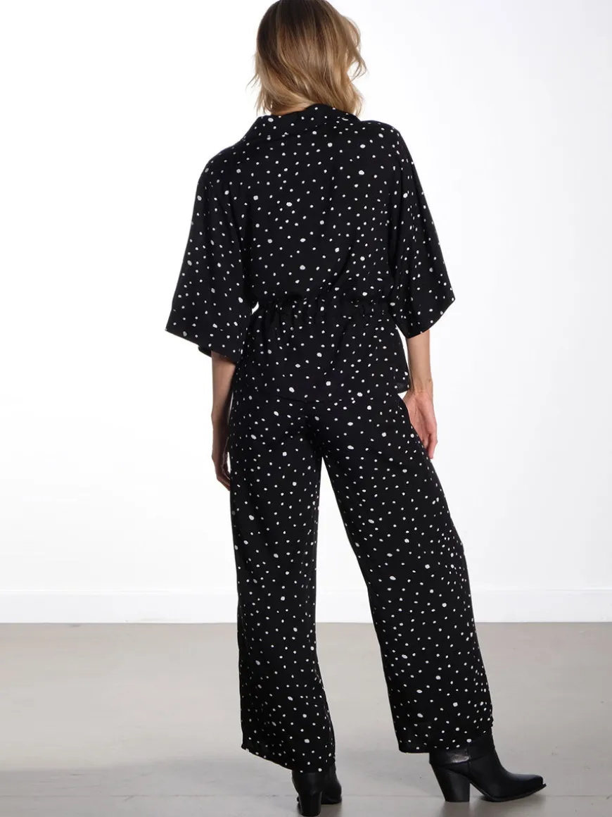 Kris Trousers - Black & White Dots