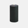 LED Pillar Candle 7.8x15 - Pine Green