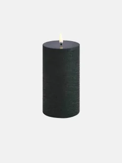 LED Pillar Candle 7.8x15 - Pine Green