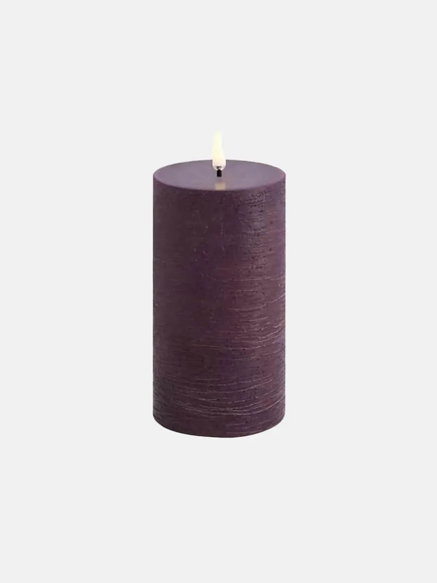 LED Pillar Candle 7.8x15 - Plum