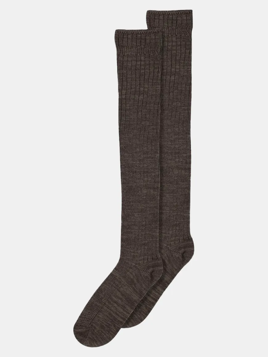 Megan Knee Socks - Brown Melange