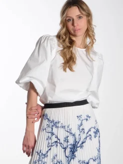 MSJoa Short Sleeve Blouse - Cloud Dancer