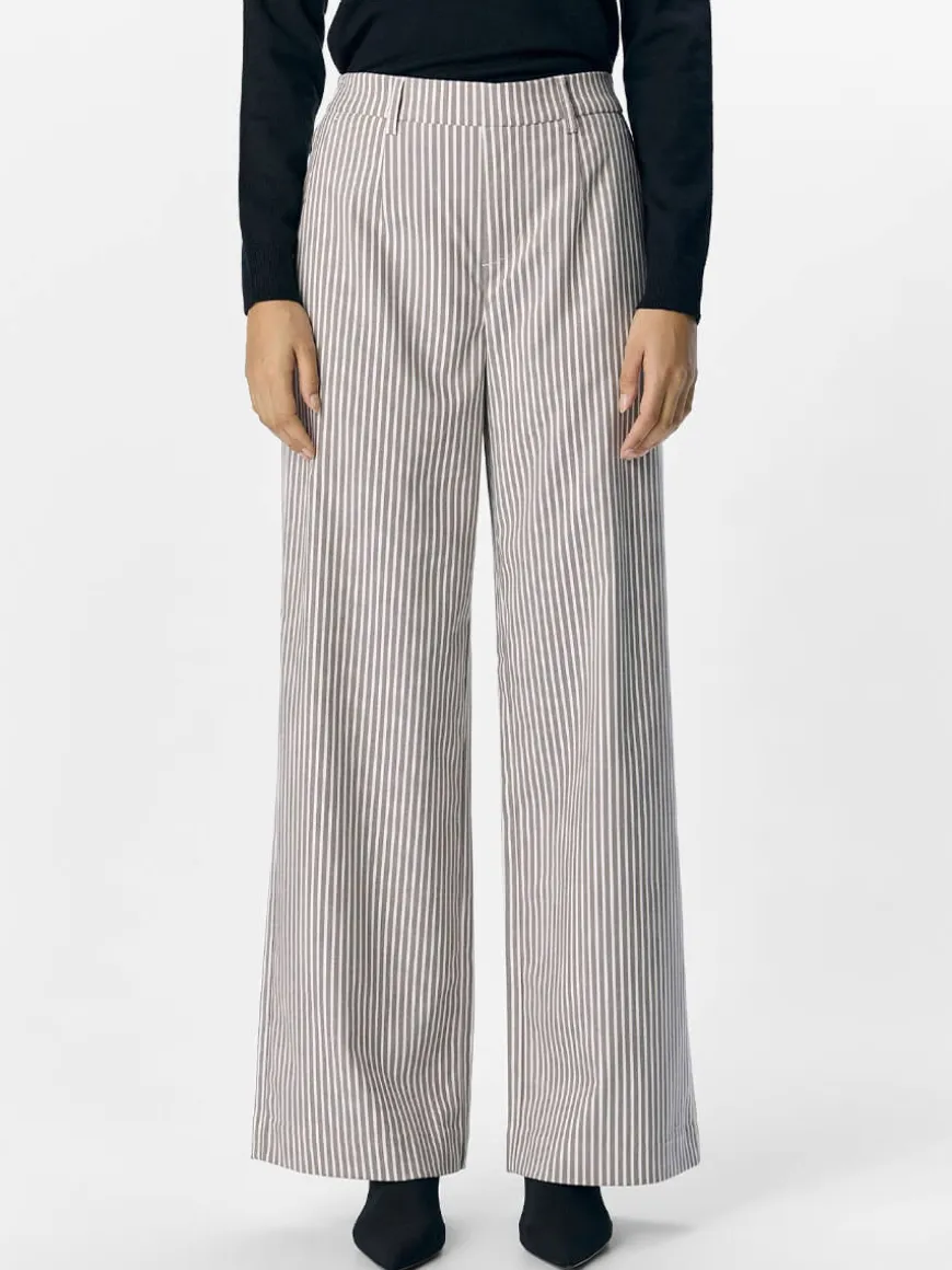 OBJLisa Wide Pants - Cloud Dancer/Morel