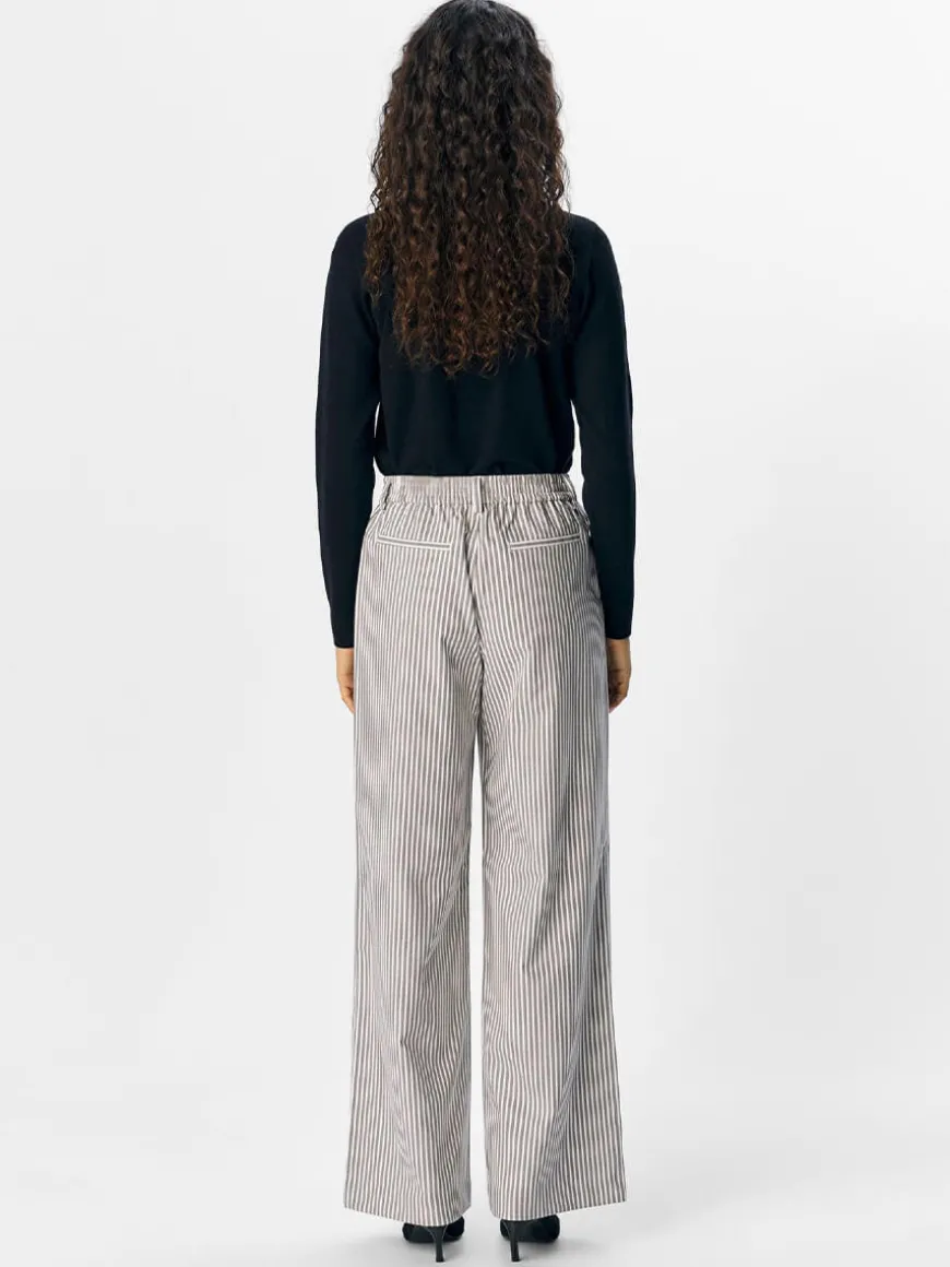 OBJLisa Wide Pants - Cloud Dancer/Morel