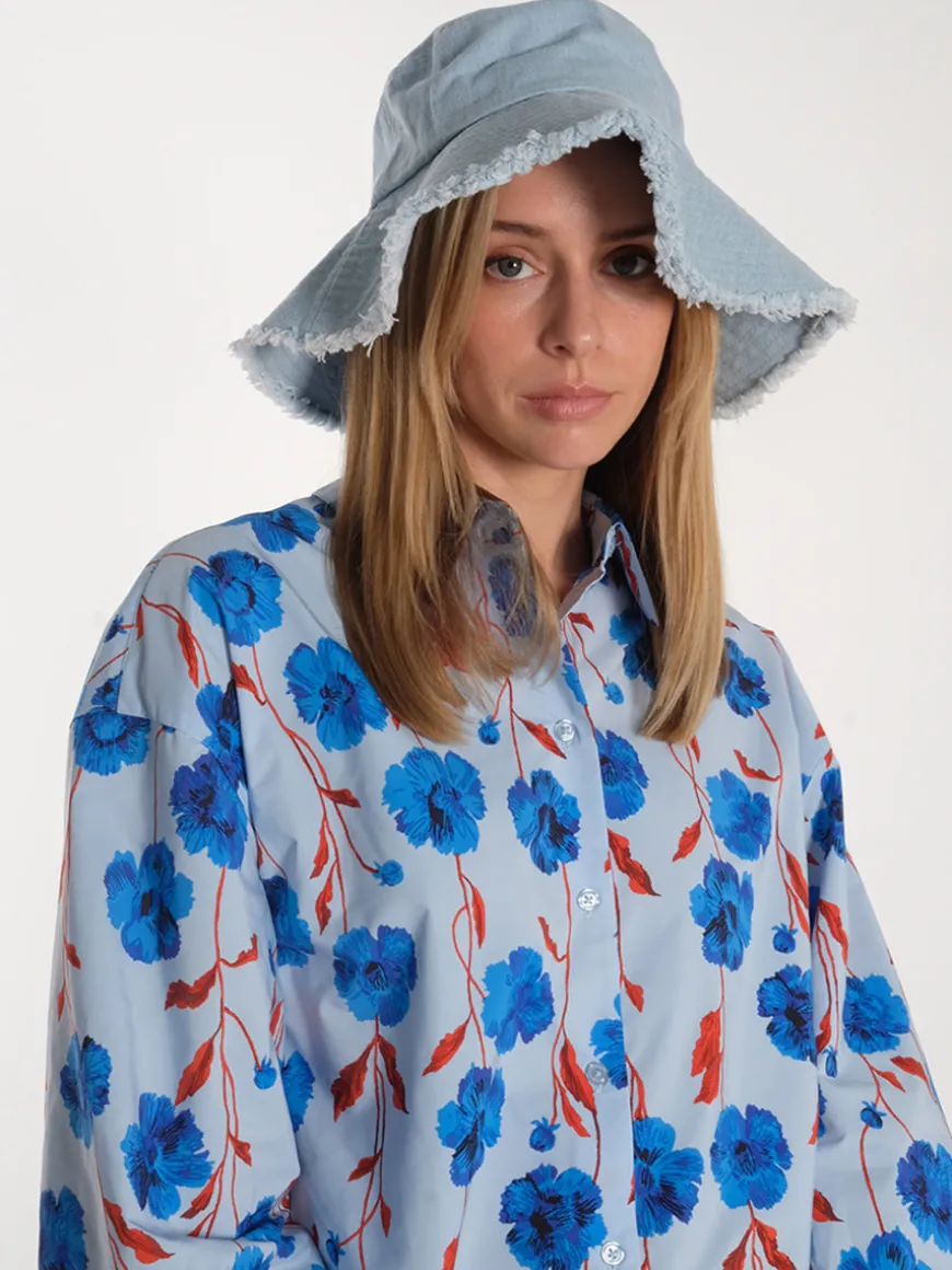 OBJLuana Denim Bucket Hat - Light Blue