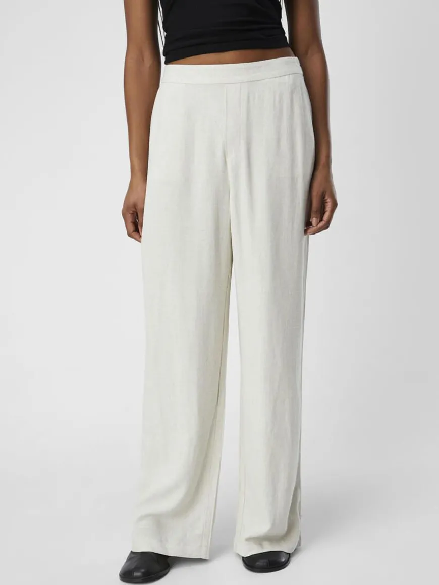 OBJSanne Wide Leg Trousers - Sandshell