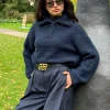 OBJTotalya Half Zip Pullover - Sky Captain
