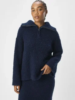 OBJTotalya Half Zip Pullover - Sky Captain