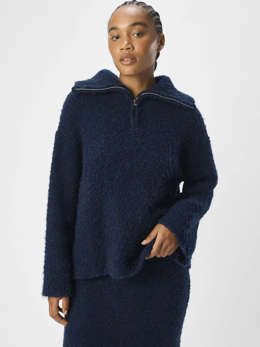 OBJTotalya Half Zip Pullover - Sky Captain