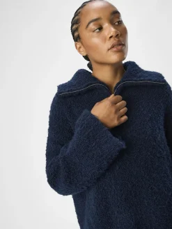 OBJTotalya Half Zip Pullover - Sky Captain