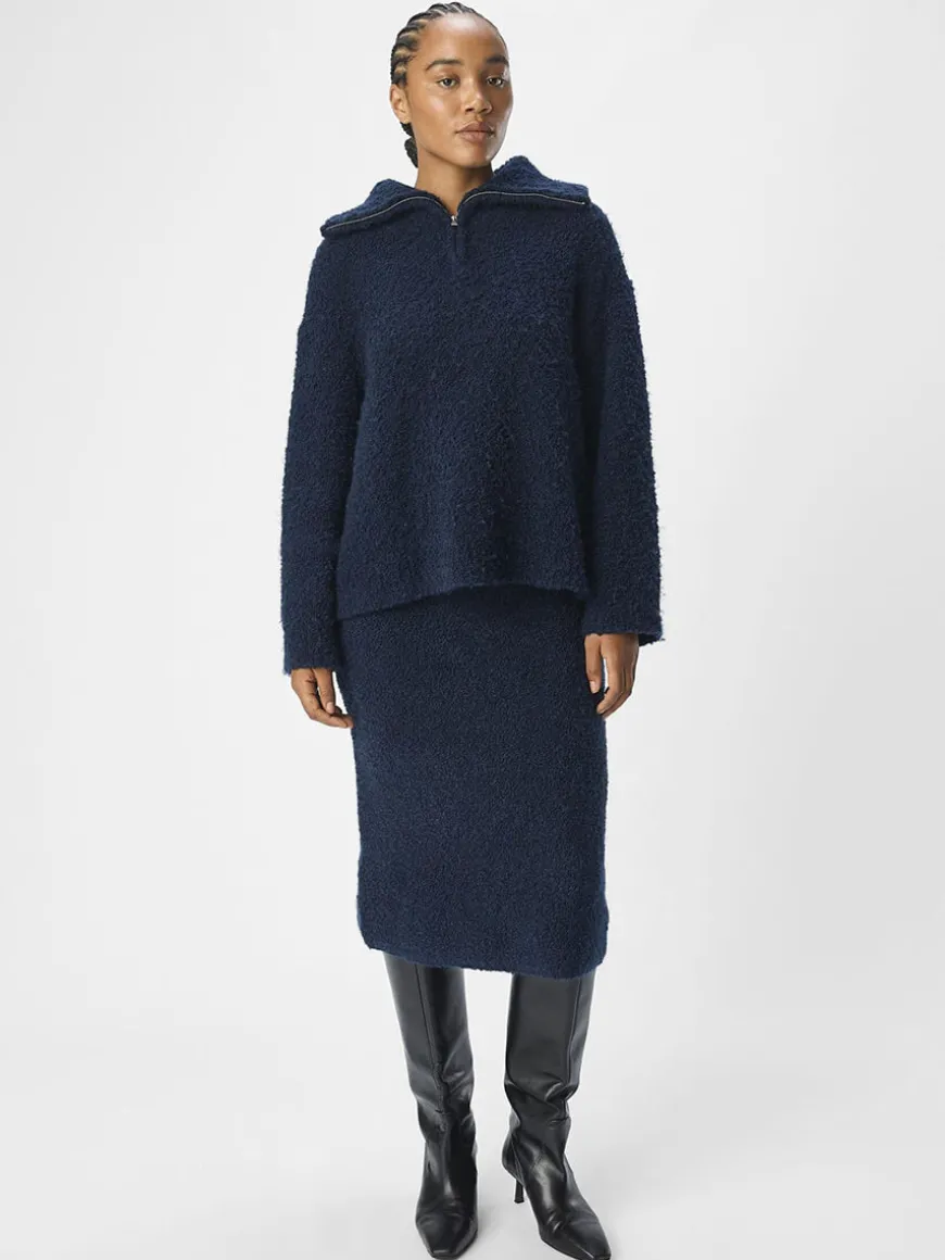 OBJTotalya Half Zip Pullover - Sky Captain