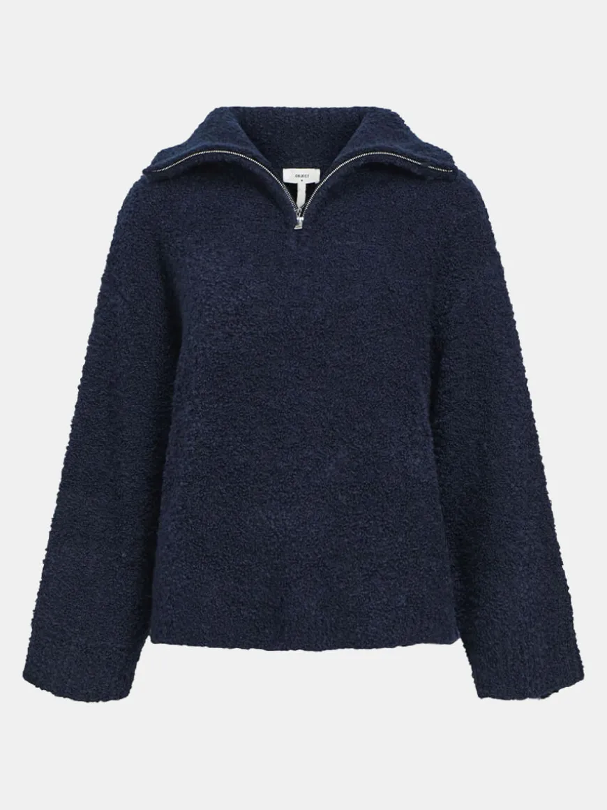 OBJTotalya Half Zip Pullover - Sky Captain