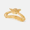 Open Heart Middle Hair Clip - Tan