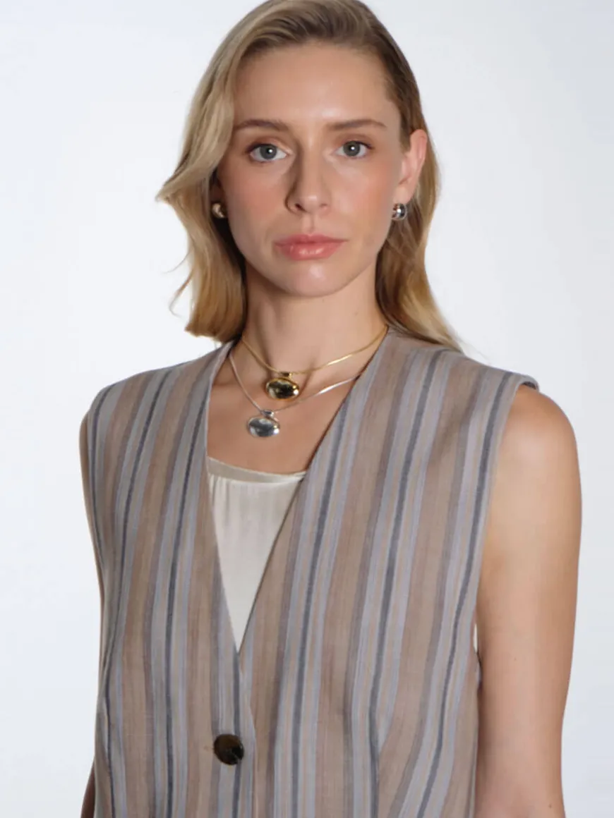 Reflection Pendant Necklace - Gold