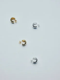 Reflection Small Hoops - Gold
