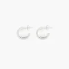 Reflection Small Hoops - Silver