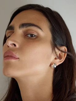 Reflection Small Hoops - Silver