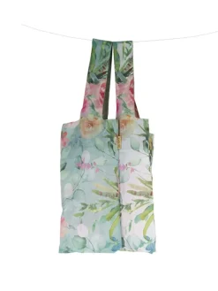 Reusable White Floral Watercolour Shopping Bag