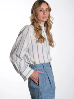 Romy - Striped Cotton shirt