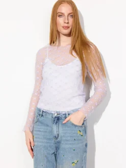 Sammy Mesh Blouse - Lavender