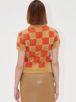 Short Sleeve Knit Polo - Mecca Orange/Curry