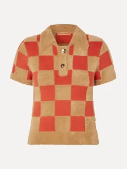 Short Sleeve Knit Polo - Mecca Orange/Curry