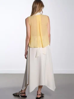 Tailored Handkerchief Dress - Ivory / Cornsilk