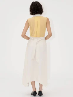 Tailored Handkerchief Dress - Ivory / Cornsilk