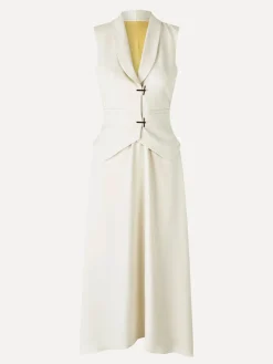 Tailored Handkerchief Dress - Ivory / Cornsilk