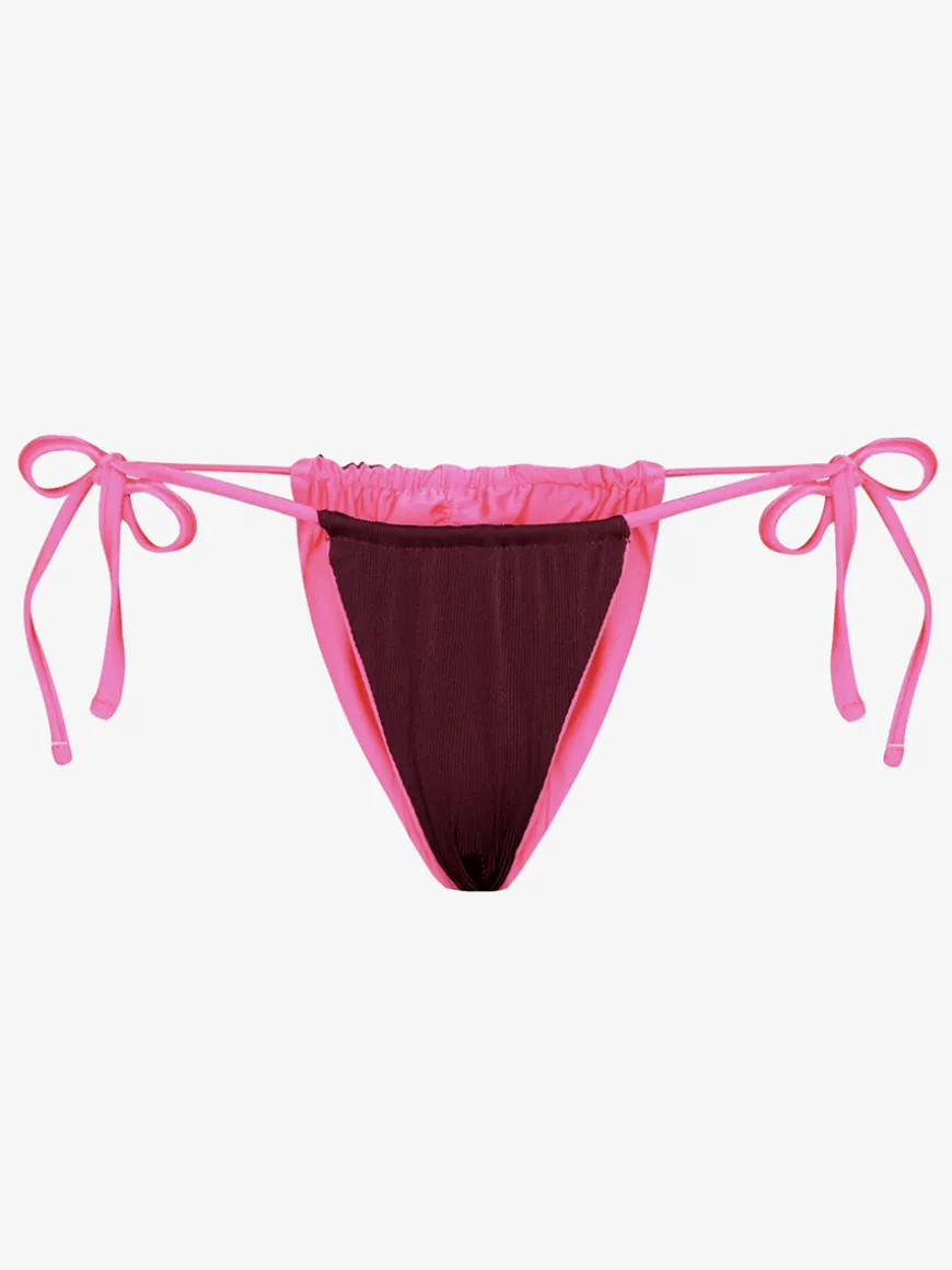 Waverly Bikini Top - Pink/Bordeaux