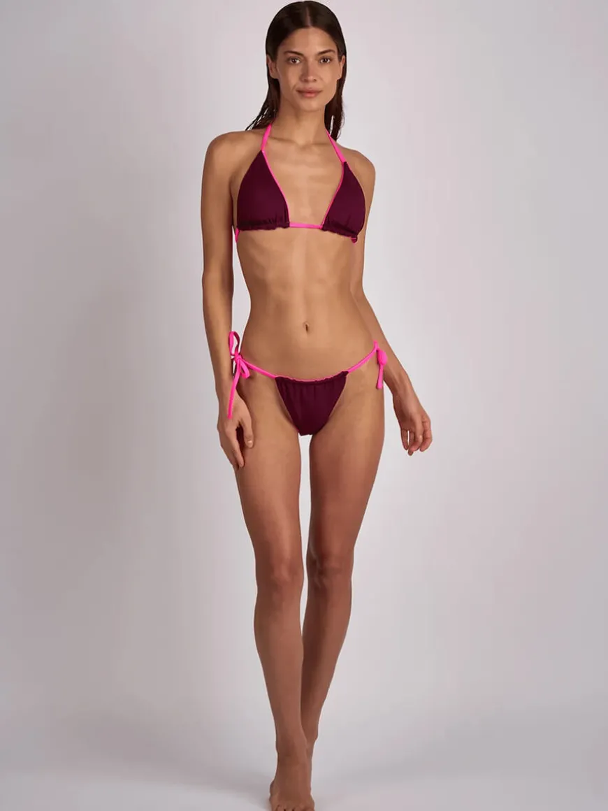Waverly Bikini Top - Pink/Bordeaux