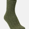 Wool Mix Socks Rib Soft - Green